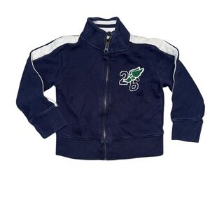 Carter's Navy and White Zip-Up Hoodie